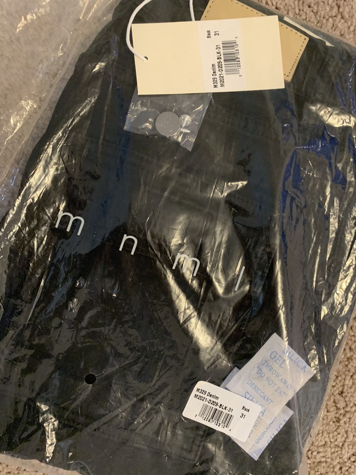 MNML og MNML M329 BLACKWAX CARGO MOTO BIKER DENIM [rick memphis] Size US 31 - 5 Thumbnail