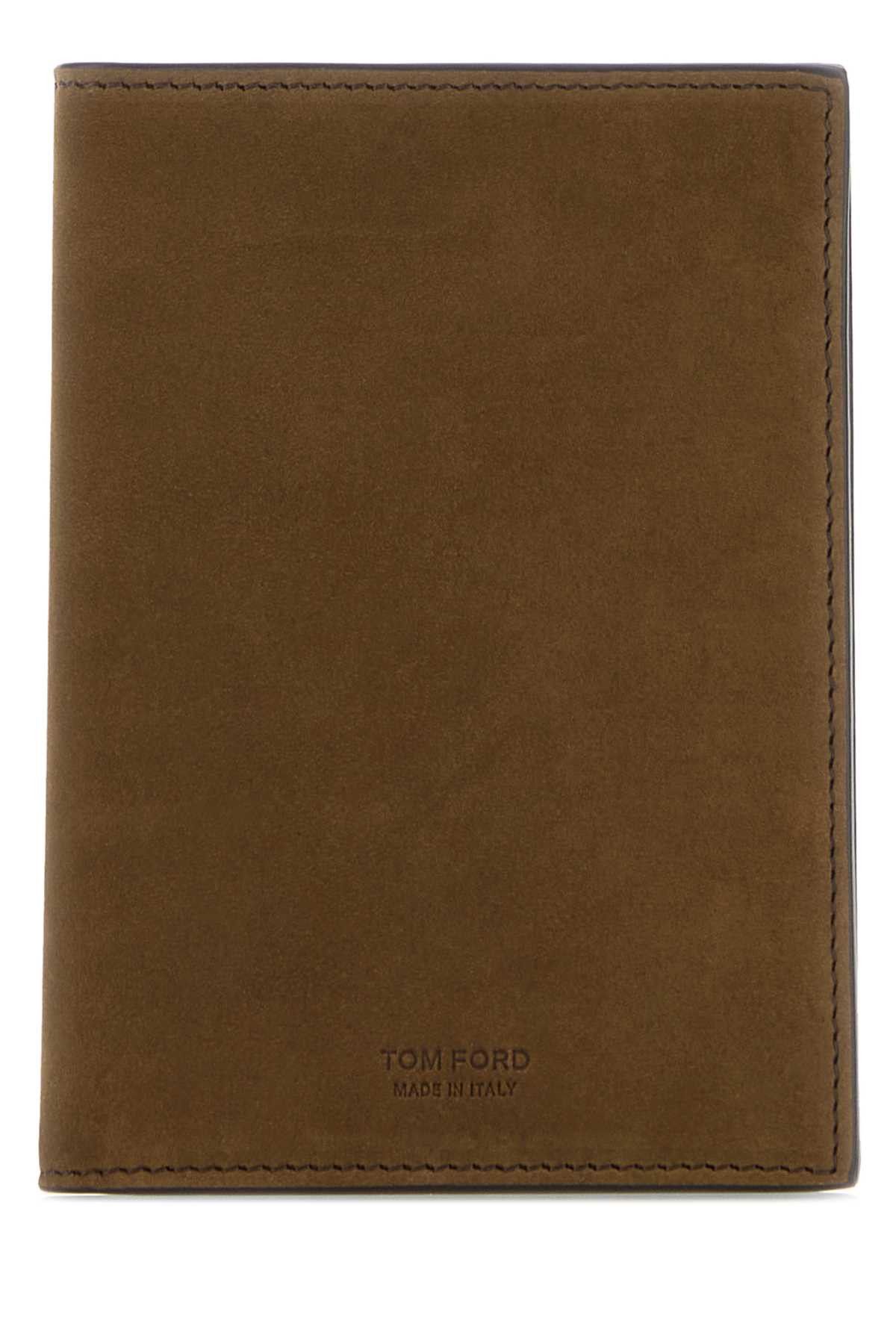 Tom Ford Brown Suede Passport Holder Size ONE SIZE - 1 Thumbnail