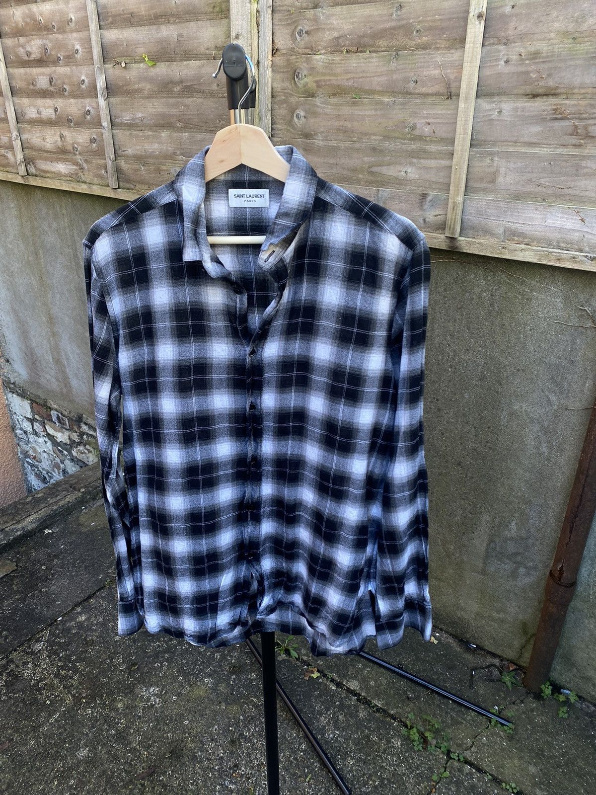 Saint Laurent Paris Saint Laurent FW15 wool blend flannel Size US M / EU 48-50 / 2 - 1 Thumbnail