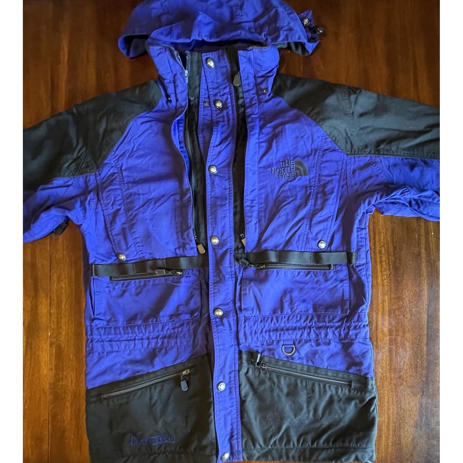 The North Face VINTAGE The North Face Steep Tech Jacket Men L Ski Blue/Black Zip-Up Hood Wind-Resistant Water-Resistant Pockets 00s? Size US L / EU 52-54 / 3 - 6 Thumbnail