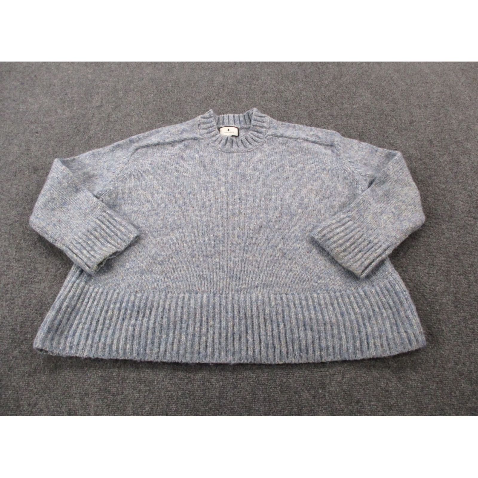 Vintage Tuckernuck Sweater Womens XL Blue Wool Blend Oversized Classic Pullover Stretch Size XL / US 12-14 / IT 48-50 - 2 Thumbnail