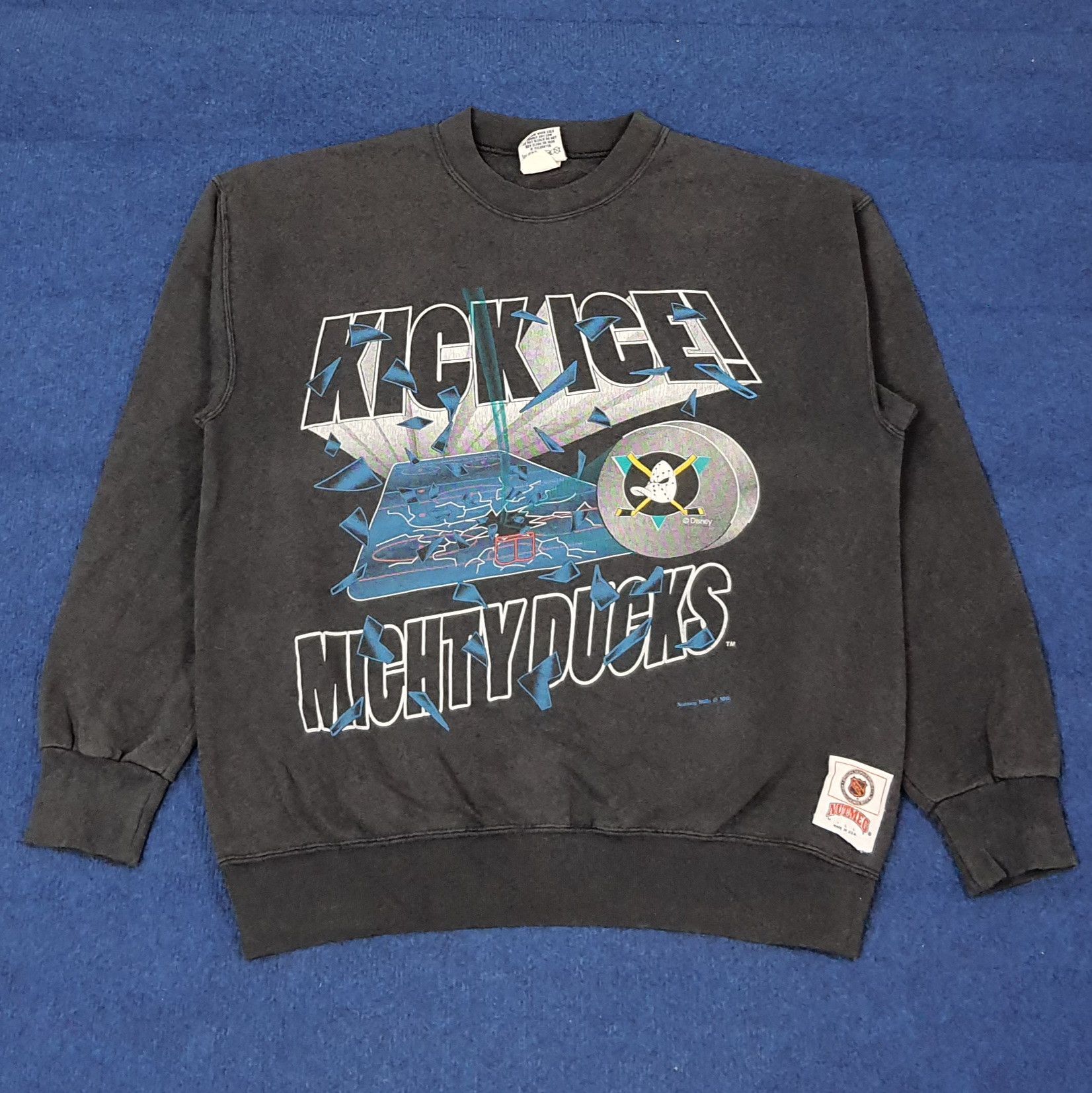 Nutmeg Vintage Nutmeg Mighty Duck Kick Ice NHL Sweatshirt C261N17 Size US L / EU 52-54 / 3 - 1 Thumbnail