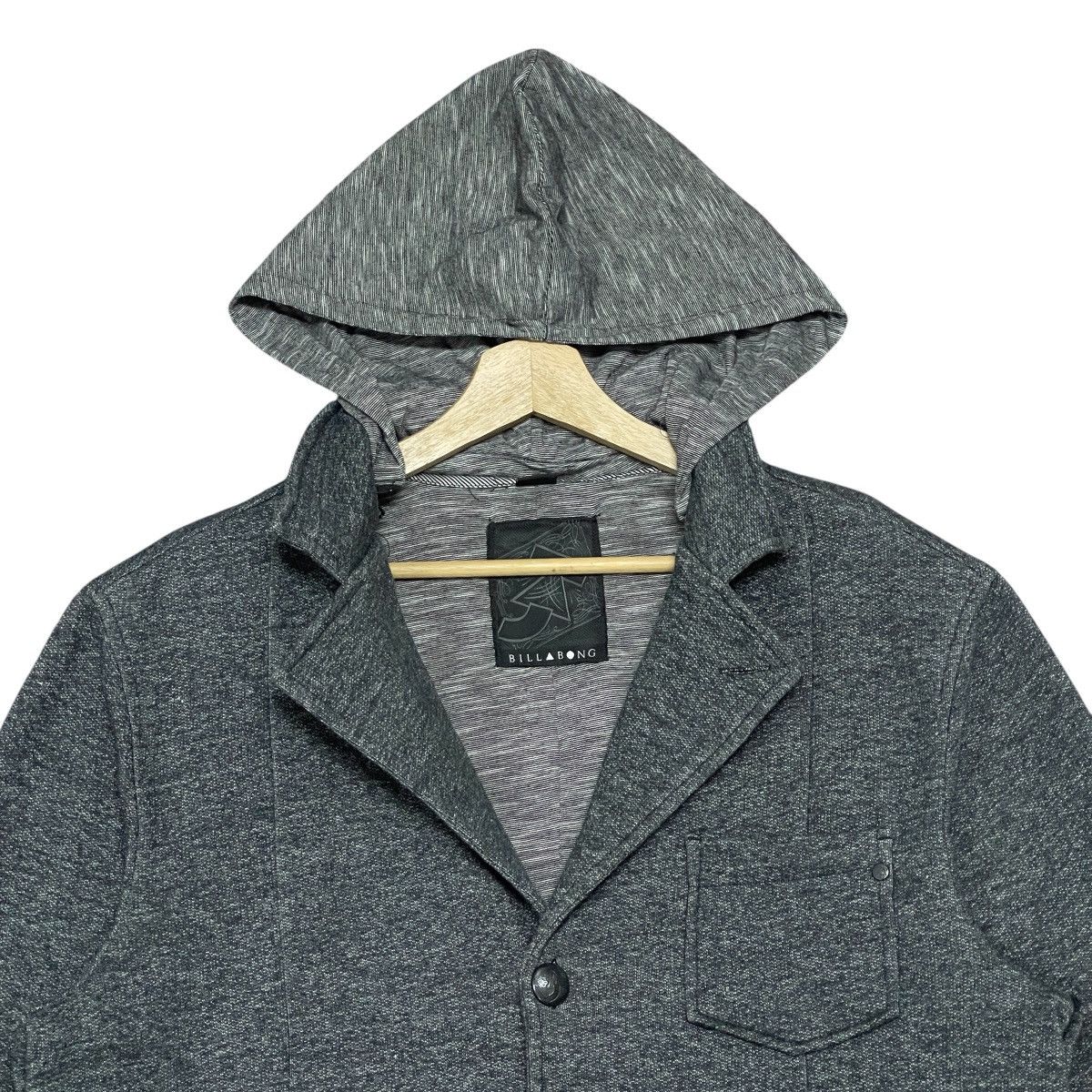 Billabong Vintage Y2k Billabong AJ Heritage Hooded Knit Blazer Jacket Size US L / EU 52-54 / 3 - 8 Thumbnail