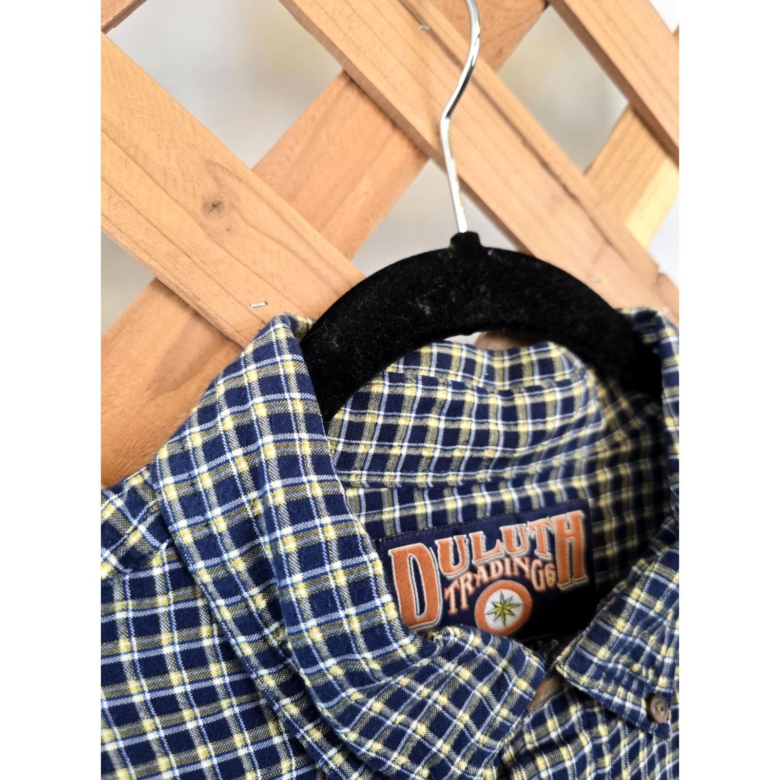 CO Duluth Men’s Short Sleeve Button-Down Plaid Shirt - Size L, Multicolor, Polyester, Rayon, Button-Up, Casual, Travel, Classic Outdoor Size US L / EU 52-54 / 3 - 5 Thumbnail