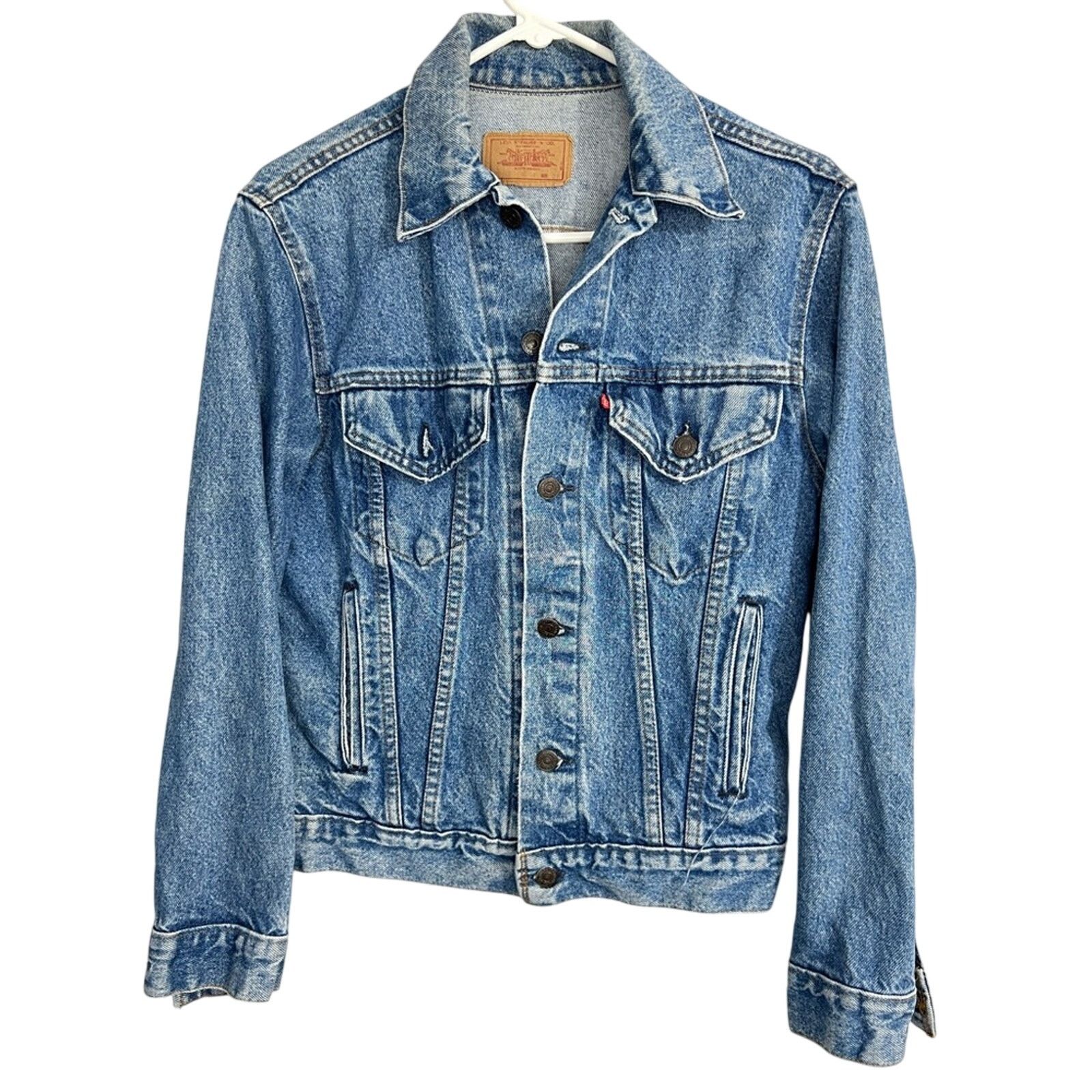 Levi's Vintage Levis Denim Jacket 80s 70506-0214 Men 38 USA Made Size US XL / EU 56 / 4 - 1 Thumbnail
