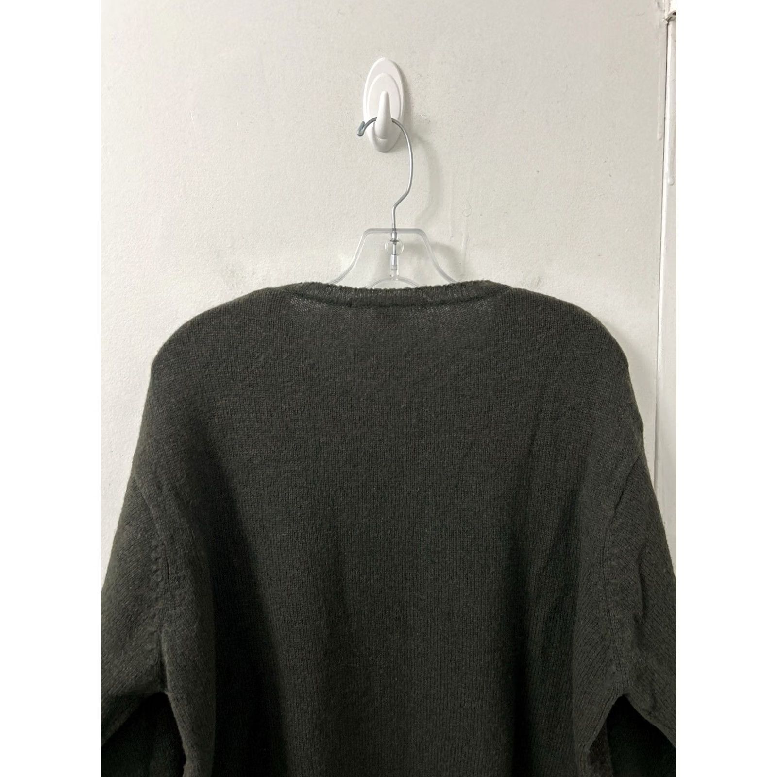 Perry Ellis VTG Perry Ellis Sweater Mens L Green Lambswool Crewneck Striped L/S Size US L / EU 52-54 / 3 - 7 Thumbnail