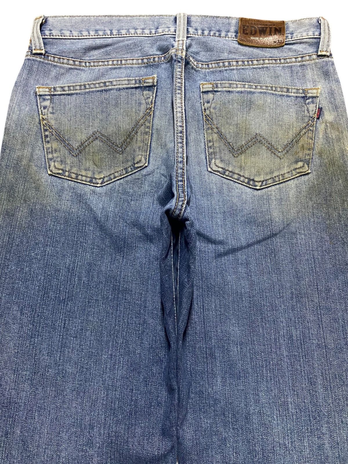 Jun Takahashi Vintage Japanese Brand Edwin 404 Dirty Bleach Loose Jeans Size US 33 - 4 Thumbnail