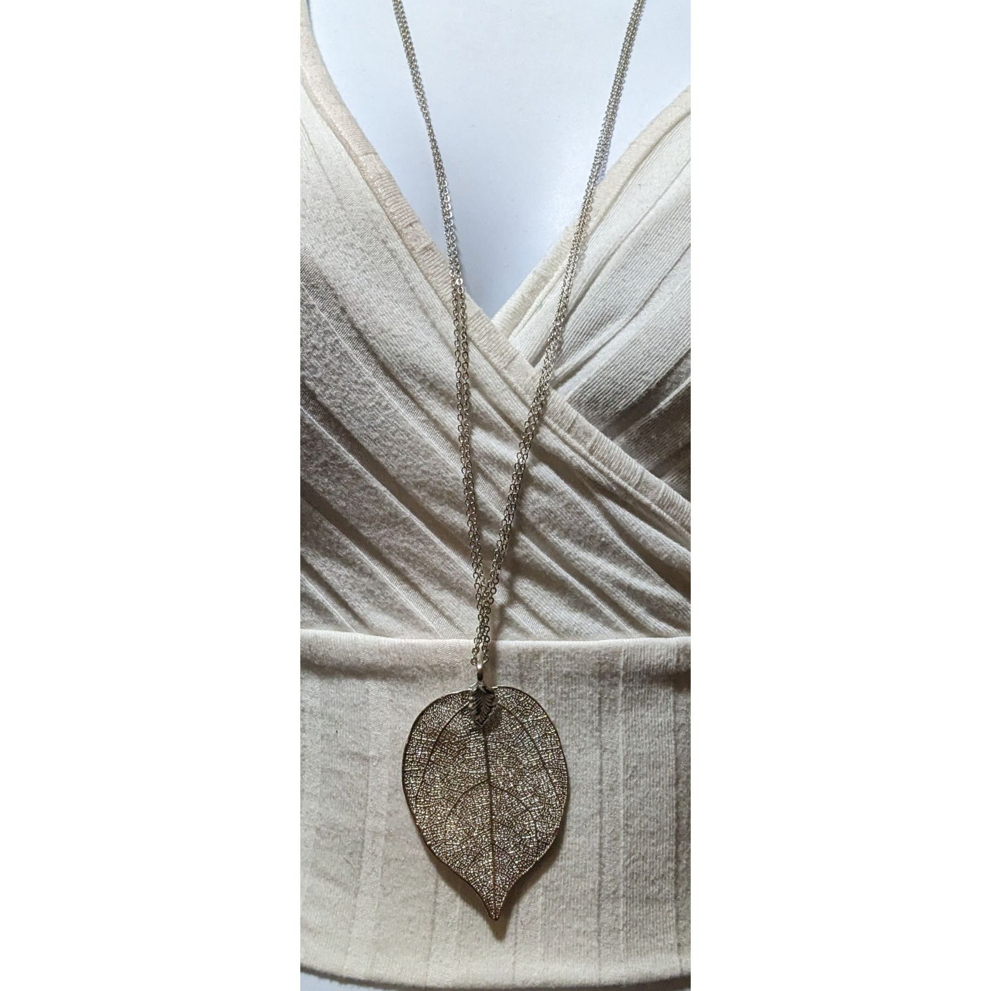 Other Vintage Silver Electroplated Leaf Necklace Size ONE SIZE - 6 Thumbnail
