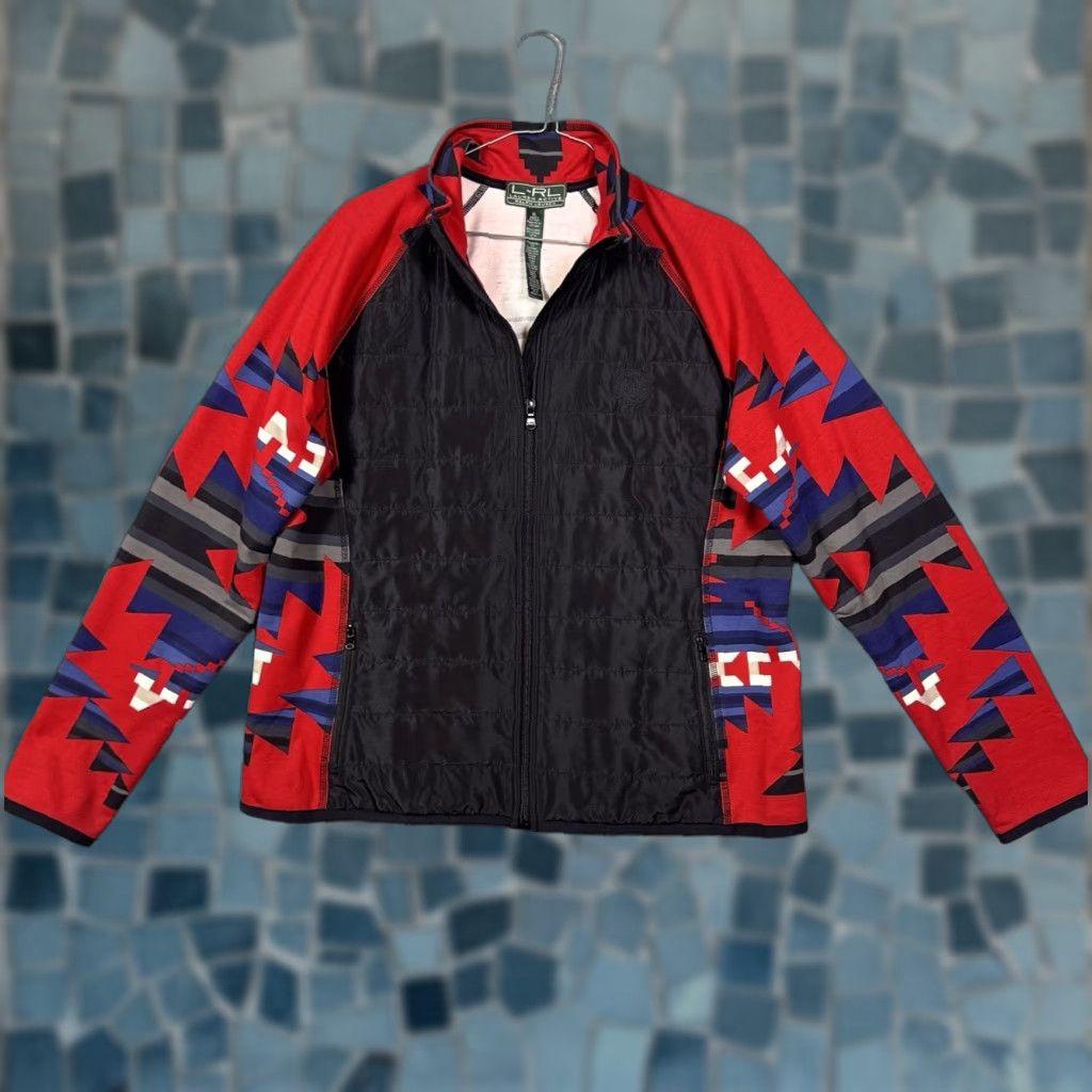 Ralph Lauren Lauren Ralph Lauren Jacket Womens XL LRL Active Full Zip Southwest Aztec Tech Jacket Size XL / US 12-14 / IT 48-50 - 1 Thumbnail