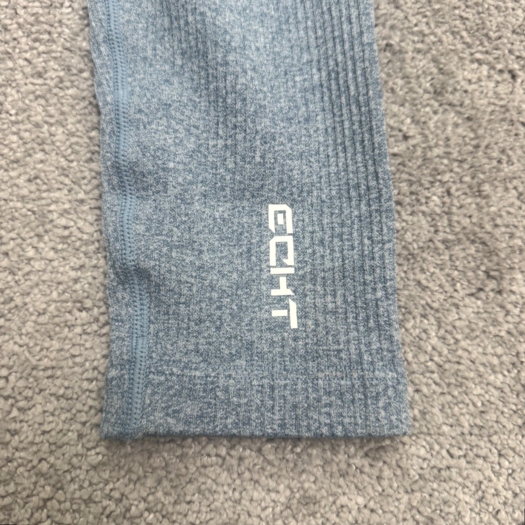 Vintage VINTAGE Echt Brand Blue Seamless Ribbed High Rise Compression Leggings Womens Small Activewear Yoga Gym Size 28" / US 6 / IT 42 - 4 Thumbnail
