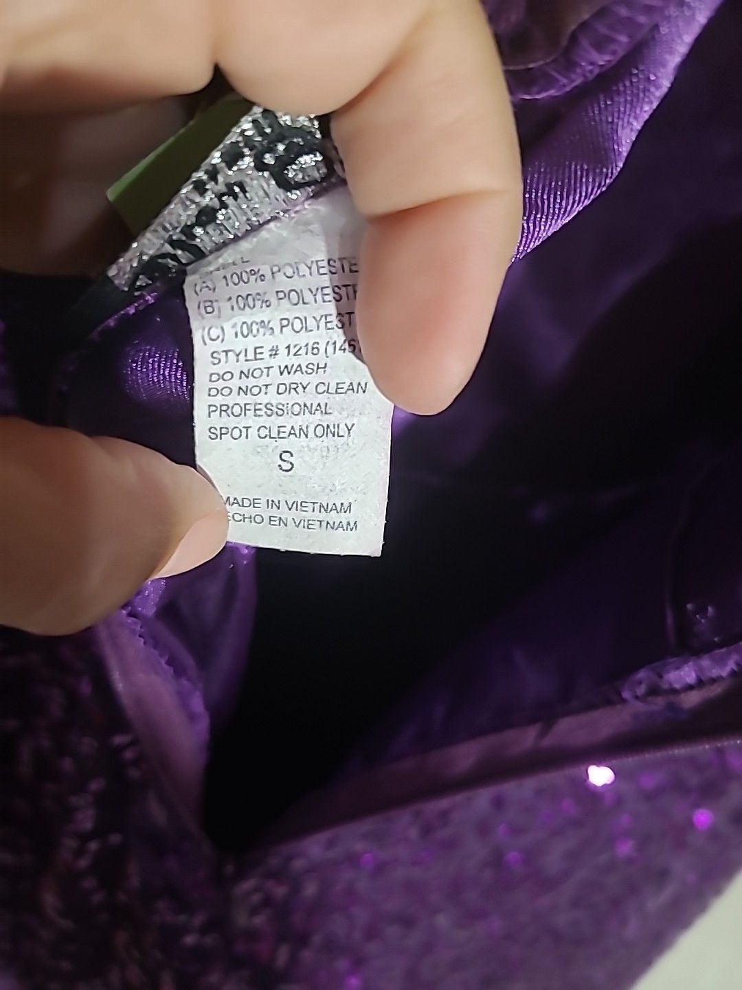 Other Size Small Purple Sequin gown slit , In Time For Prom Size S / US 4 / IT 40 - 7 Thumbnail