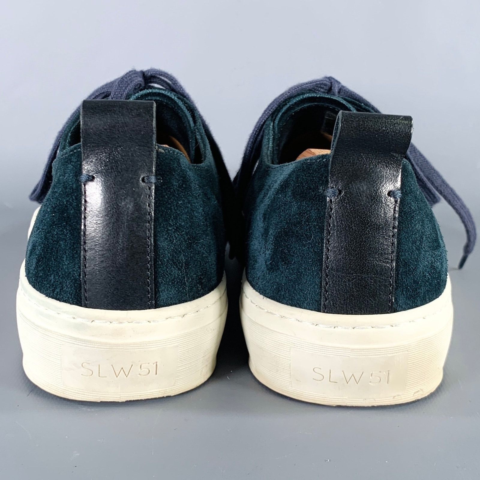 Other OFFICINA SLOWEAR Size 9 Navy Cream Suede Sneakers Size US 9 / EU 42 - 3 Thumbnail