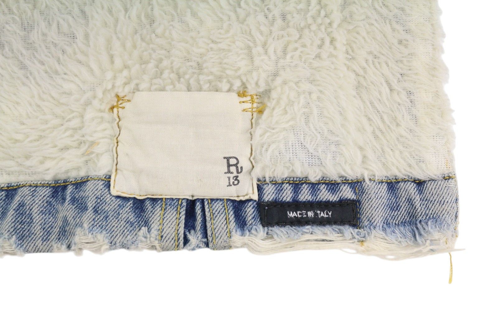R13 LYLE TRUCKET COAT M Slate Blue Sherpa Lined Denim 86587 Size M / US 6-8 / IT 42-44 - 7 Thumbnail