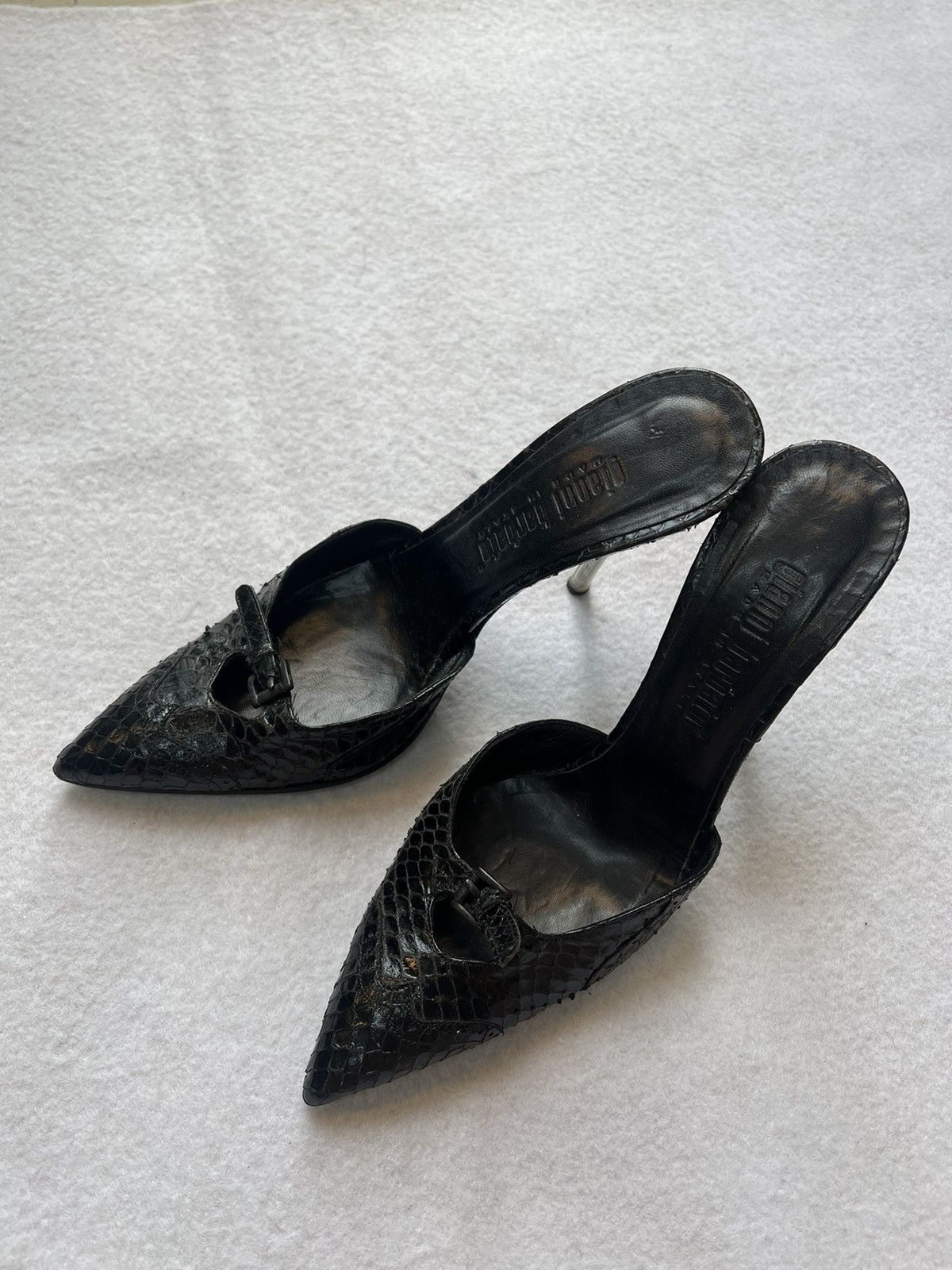 Gianni Barbato Gianni Barbato Snake Leather Heels Size US 5.5 / IT 35.5 - 1 Thumbnail