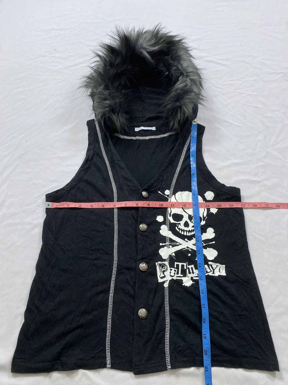 Japanese Brand gothic skull Putumayo fur hoodie shortsleeve ifsix lgb style Size US S / EU 44-46 / 1 - 12 Thumbnail