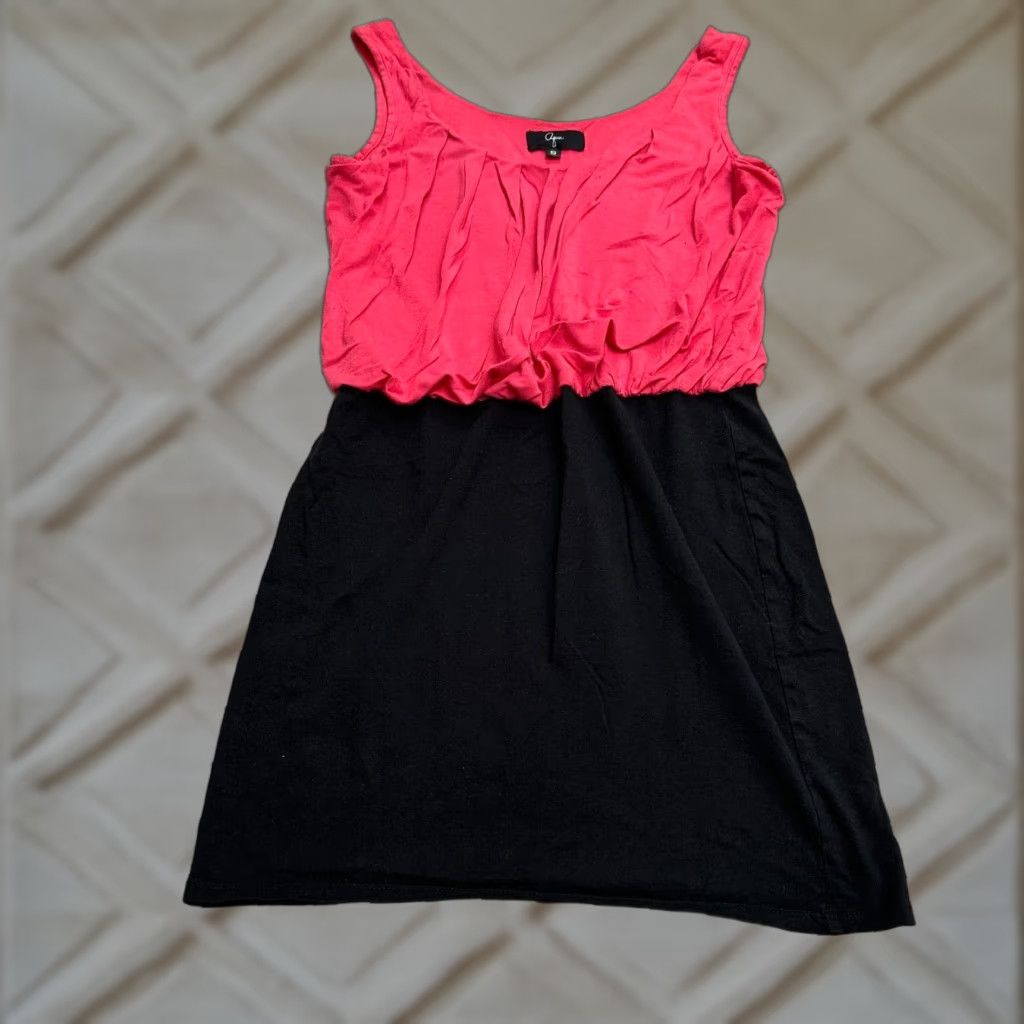 AQUA Aqua By Bloomingdale's Pencil Dress Women S Red Black Sleeveless Knee Length, Knit, Solid Pattern, 90s Theme? Size S / US 4 / IT 40 - 1 Thumbnail