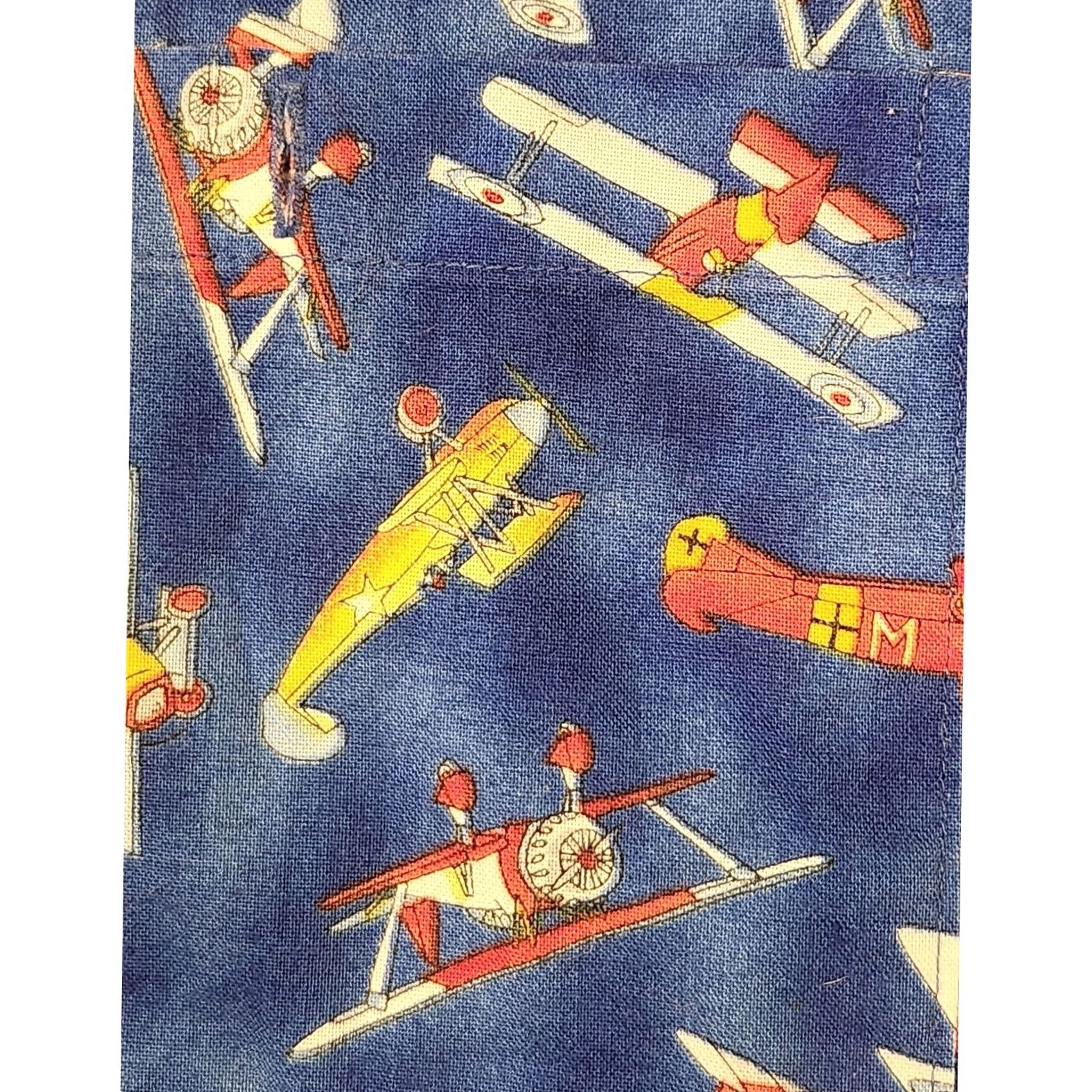 Vintage VINTAGE Johnny Cotton Shirt Mens Large Airplane Aviation Print Blue Made in USA Size US L / EU 52-54 / 3 - 4 Thumbnail