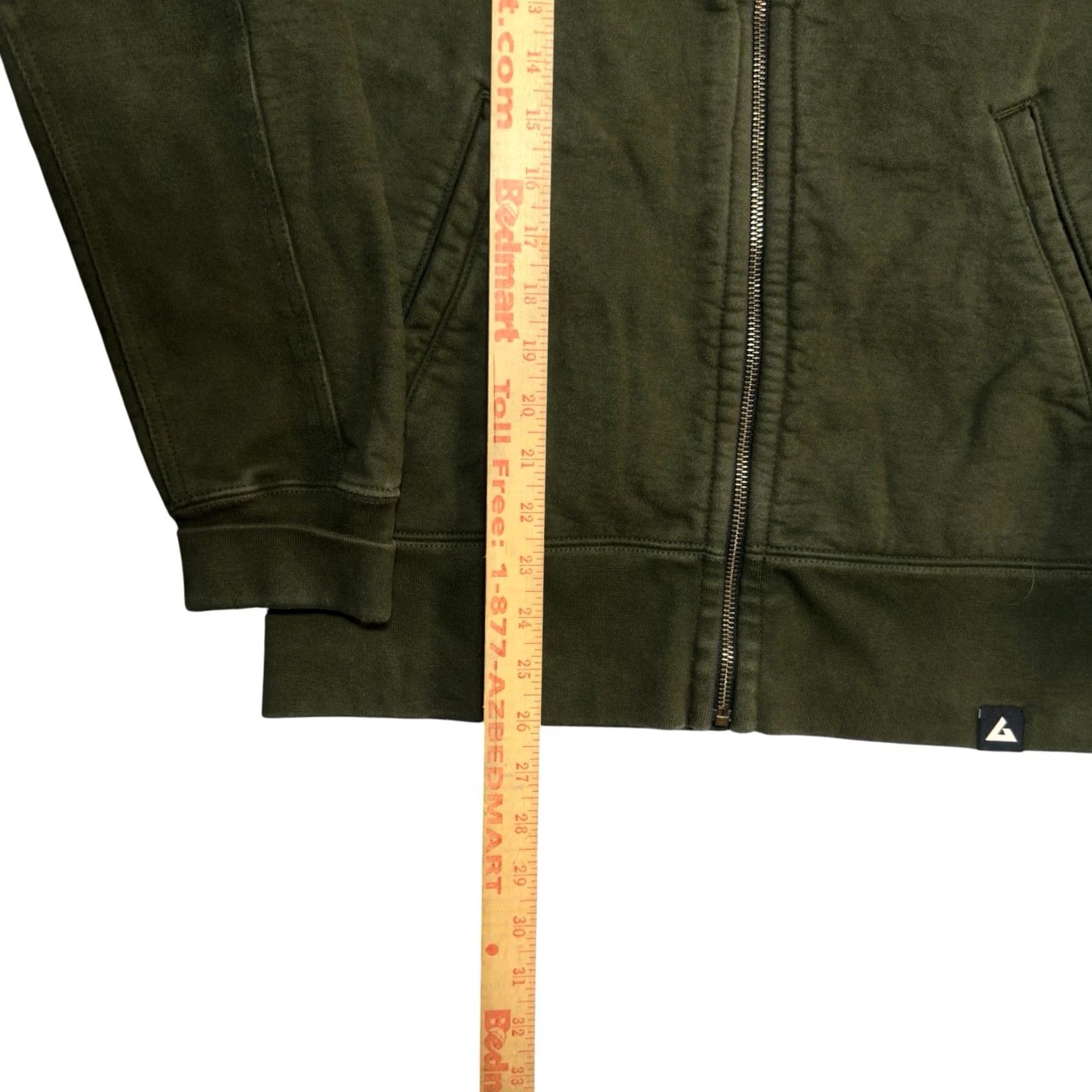 Vintage American Giant Sweatshirt Mens M Green Full Zip Mock Neck Heavyweight Fleece Pocket Zipper Logo Size US M / EU 48-50 / 2 - 4 Thumbnail