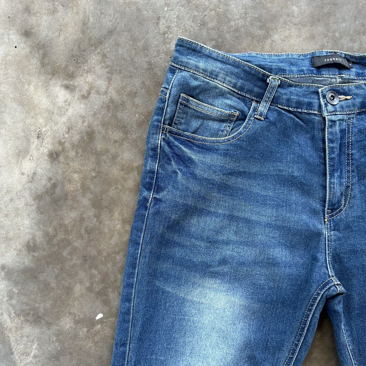 Japanese Brand Vintage Roshell Distressed Slim Fit Faded Denim Jean Pant Size US 32 / EU 48 - 5 Thumbnail
