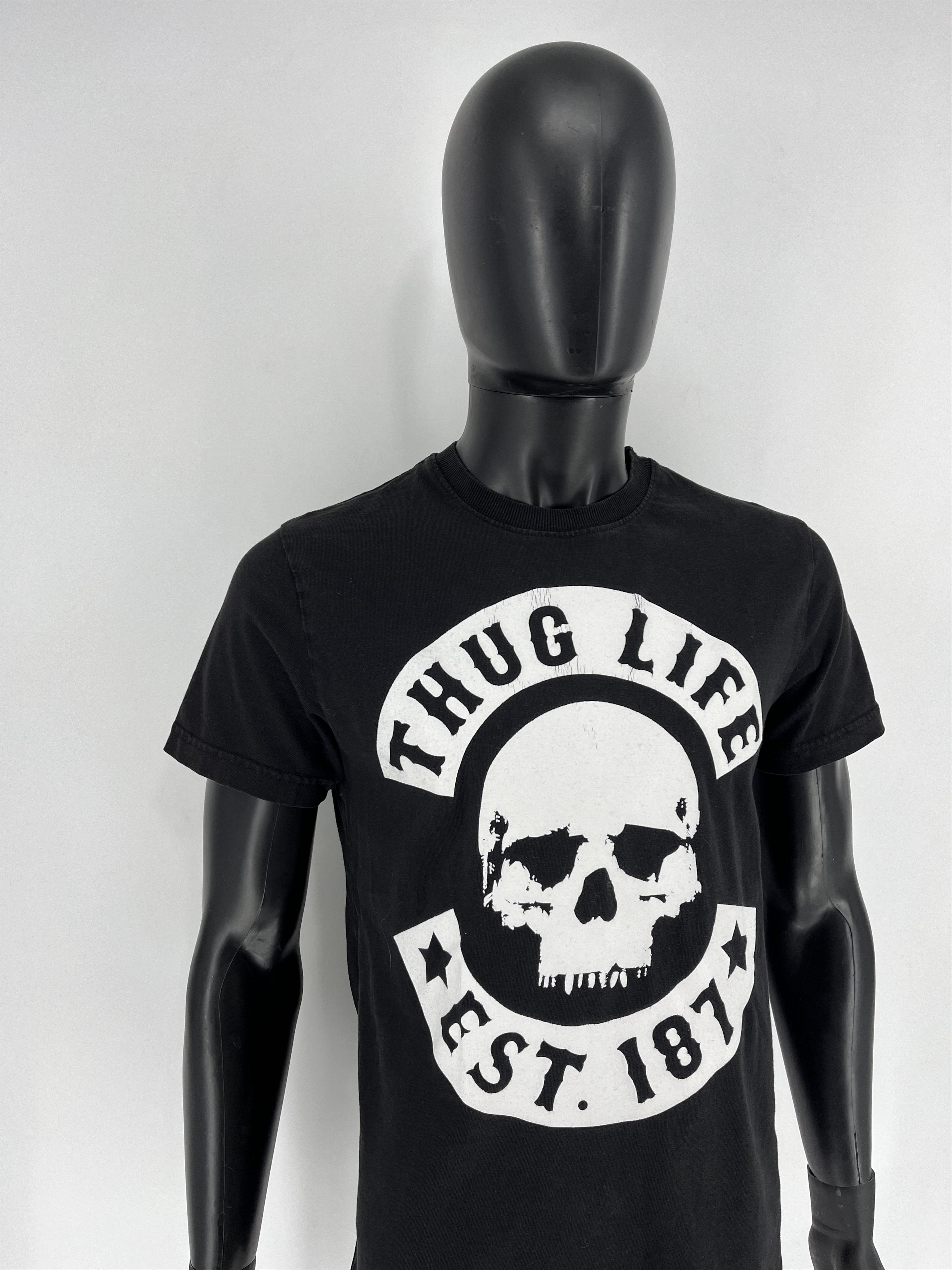 Band Tees × Vintage Vintage Y2k Thug Life vintage USA streetwear tee Skull tee Size US M / EU 48-50 / 2 - 3 Thumbnail