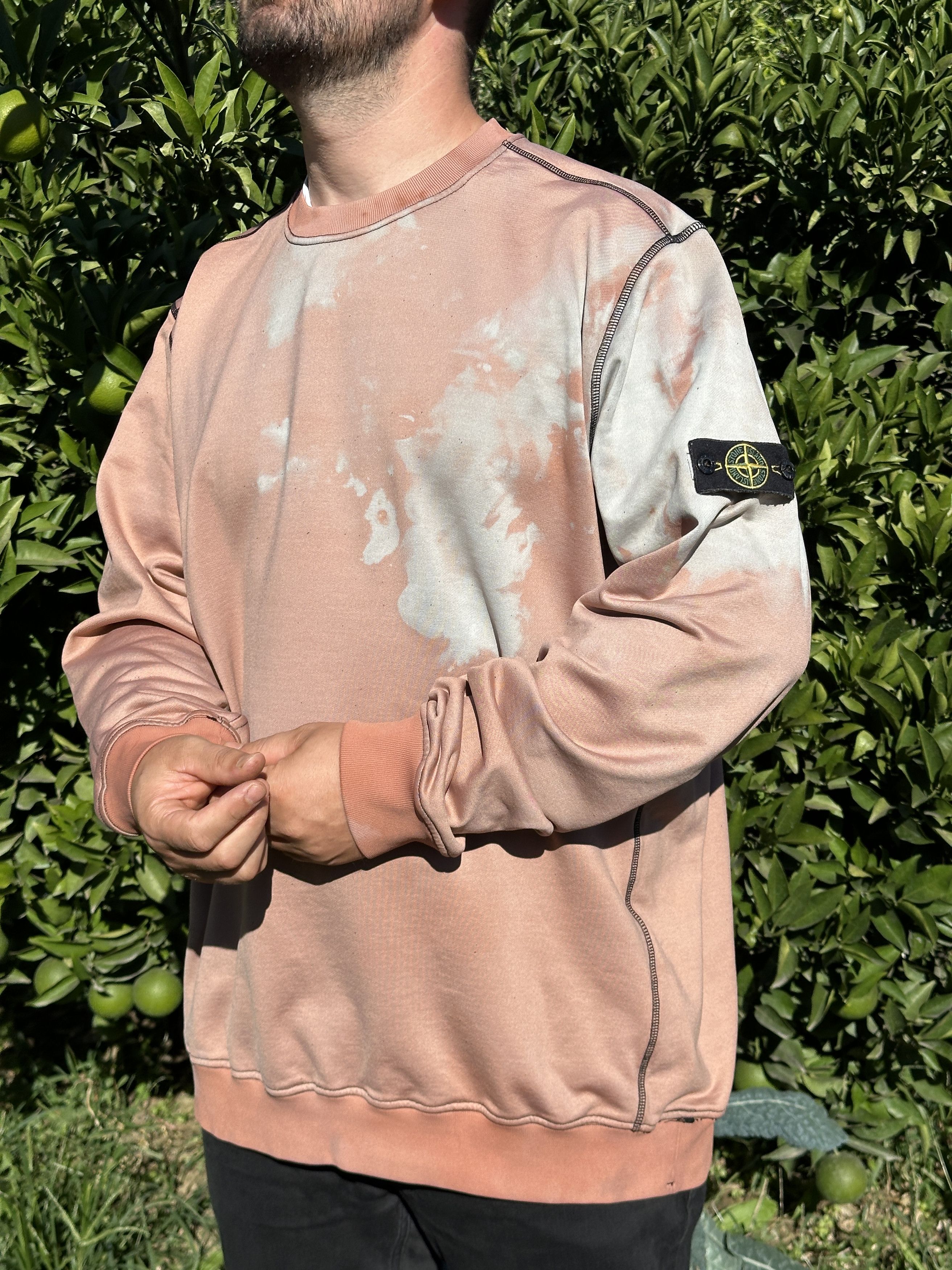 Stone Island Stone Island Bleached Off Dye Treatment Pullover Size 3XL Size US XXL / EU 58 / 5 - 11 Thumbnail