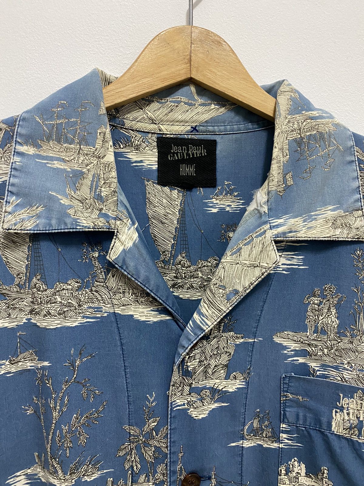Jean Paul Gaultier Jean Paul Gaultier Homme Hawaii Style Open Collar Shirts Size US M / EU 48-50 / 2 - 16 Thumbnail