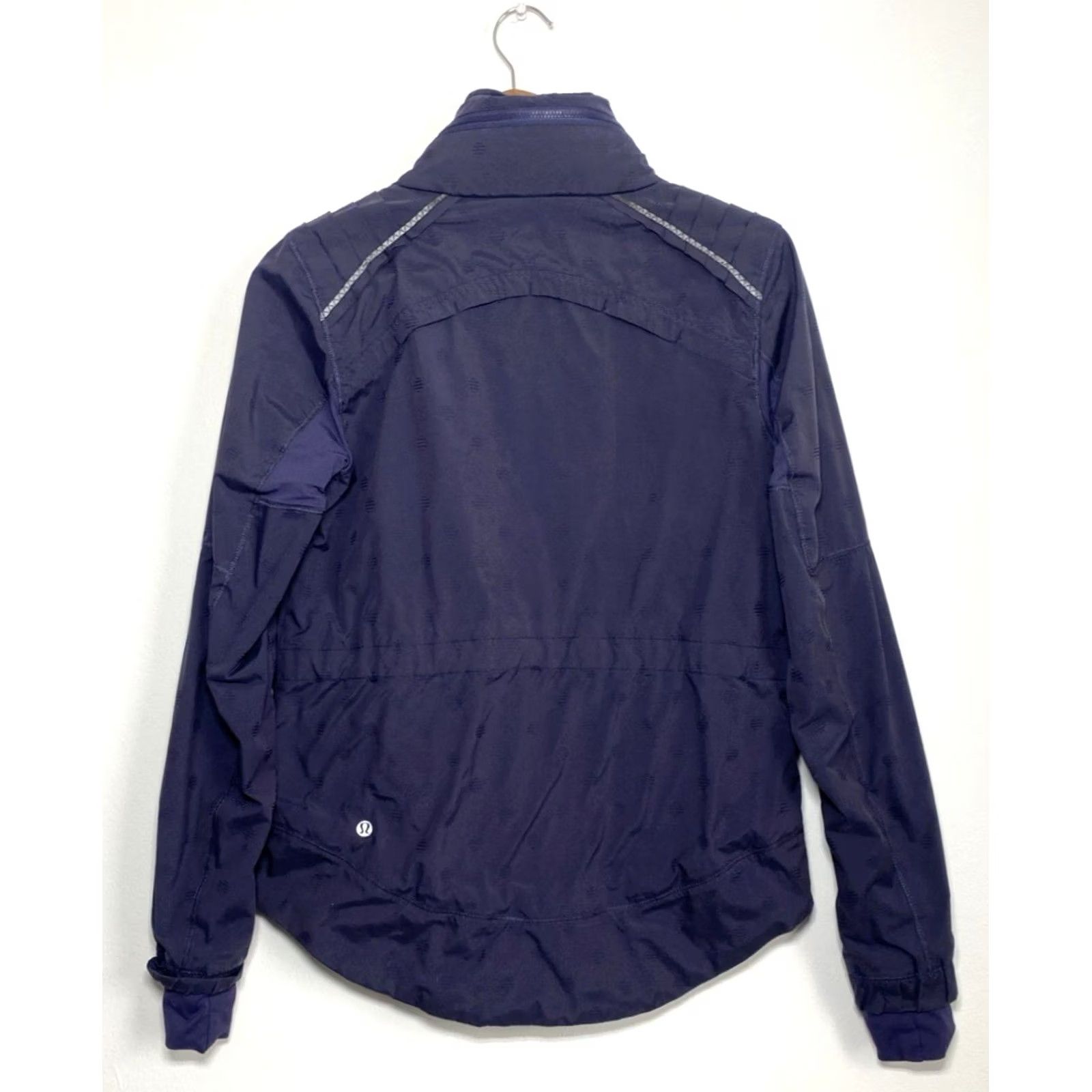 Lululemon VINTAGE Lululemon Spring Forward Jacket Women’s Stripe Dot Cadet Blue Sz 6 Size M / US 6-8 / IT 42-44 - 6 Thumbnail