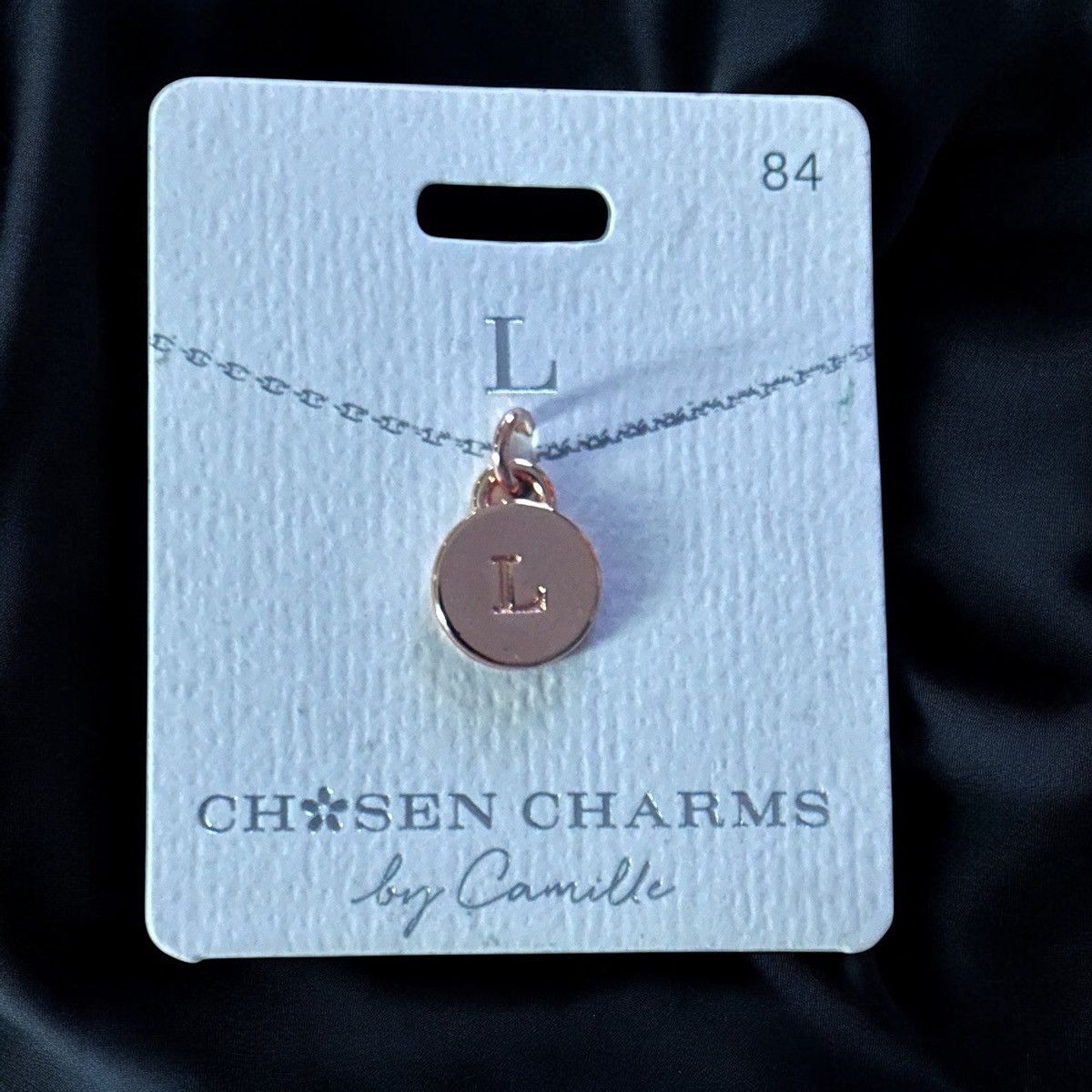 Other Chosen Charms by Camille rose gold letter L disc pendant Size ONE SIZE - 1 Thumbnail