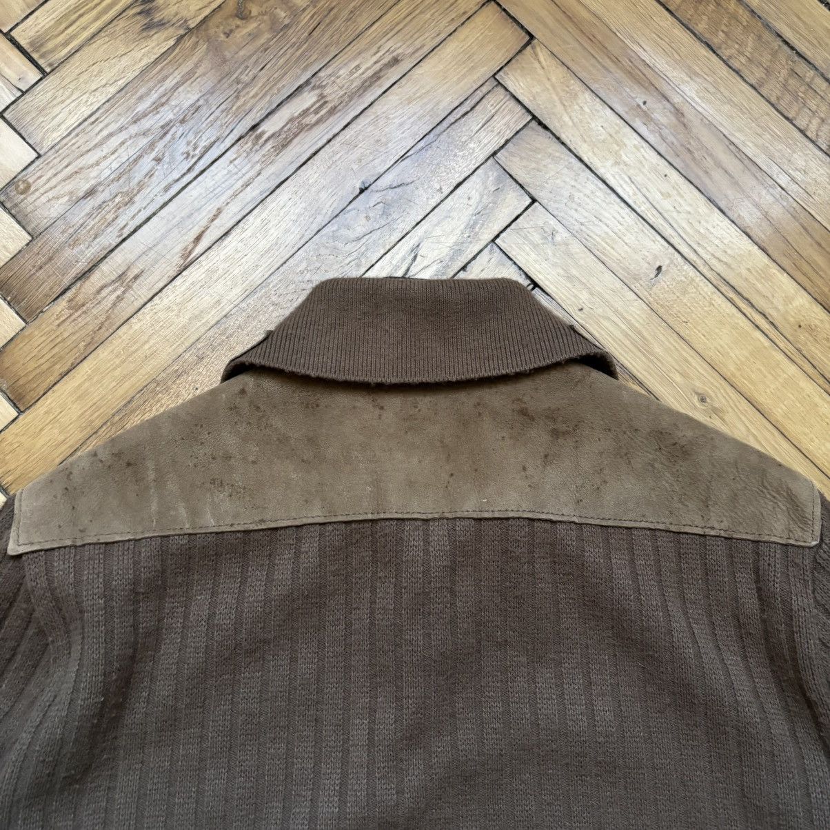 Vintage Vintage Suede Saint Michael Cable Knit Zip-Up Sweater Size US S / EU 44-46 / 1 - 4 Thumbnail