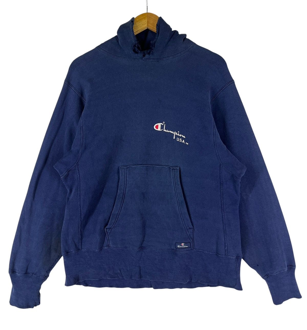 Champion 💥 70s 80s Champion Reverse Weave Warmup SunFaded Distressed Size US M / EU 48-50 / 2 - 12 Thumbnail
