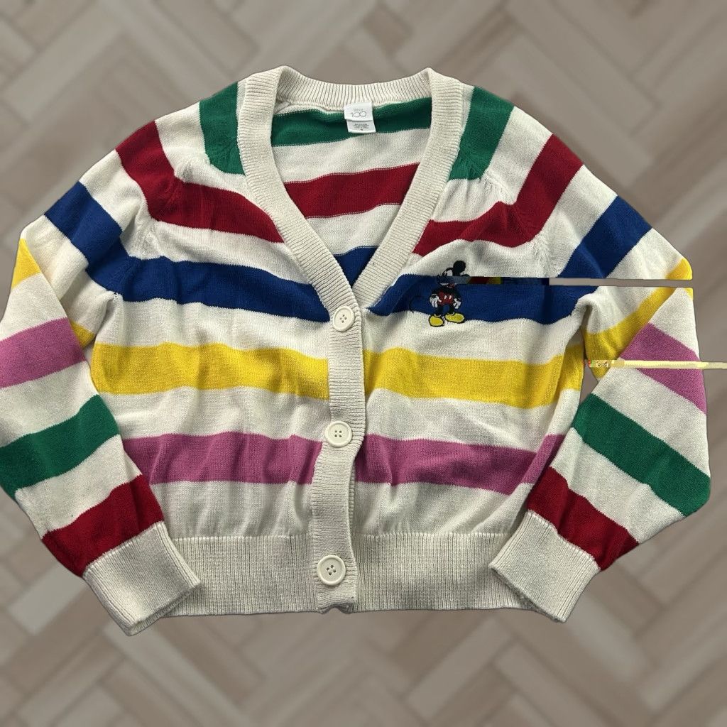Disney Disney Mickey Mouse Cardigan Sweater Women's M Rainbow Multicolor - 100 Character Size M / US 6-8 / IT 42-44 - 1 Thumbnail