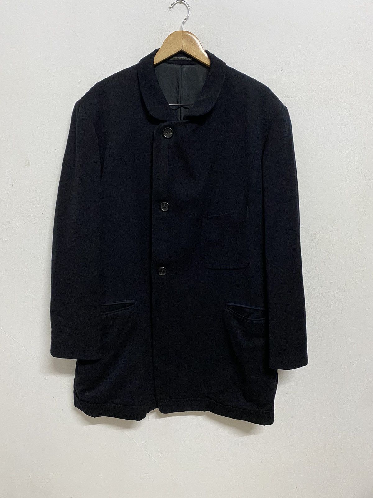 Yohji Yamamoto Yohji Yamamoto Signature Pour Homme A/W Wool Jacket Size US S / EU 44-46 / 1 - 4 Thumbnail