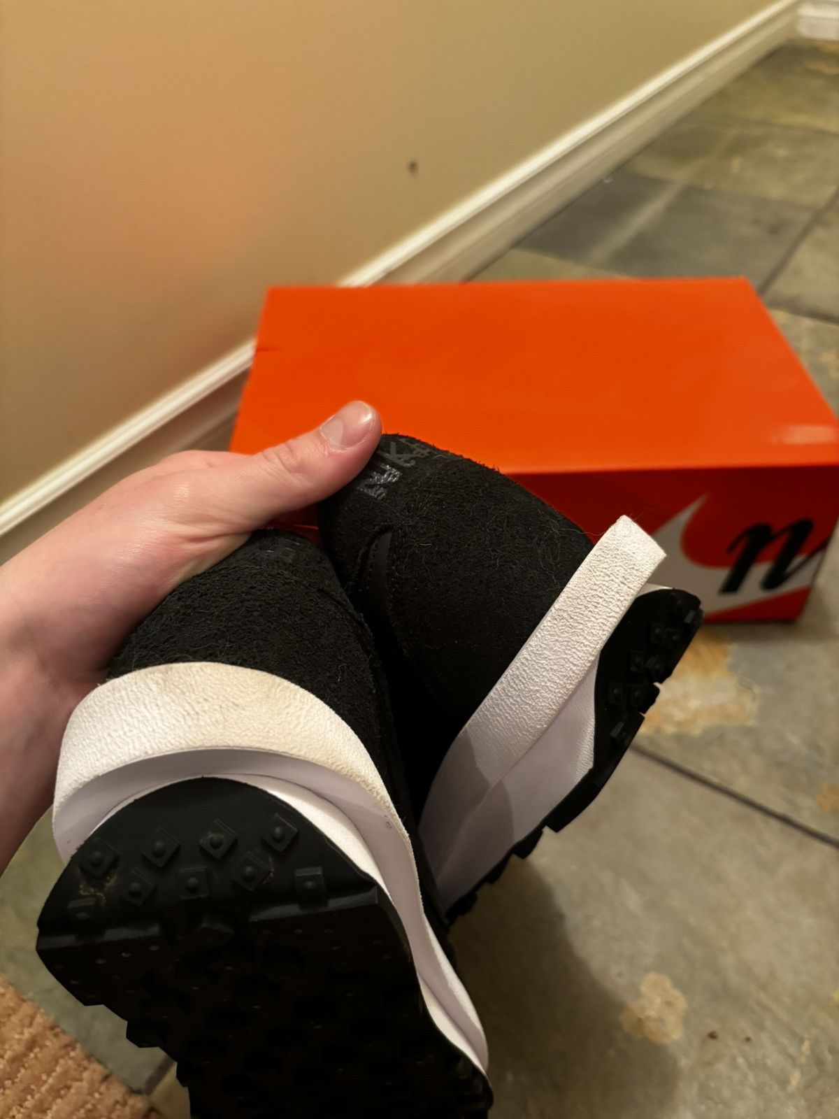 Nike × Sacai Nike Sacci LD Waffle Black Nylon Size US 10 / EU 43 - 5 Thumbnail