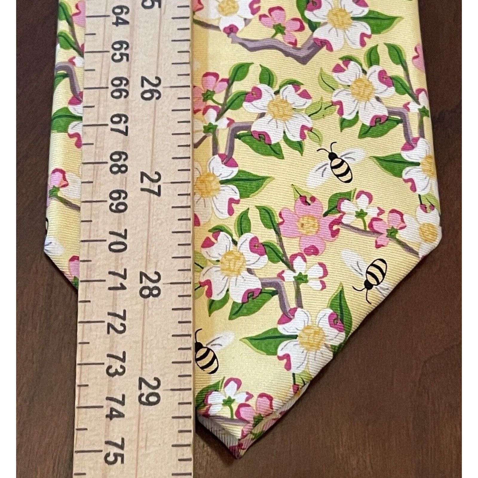Other Angela Moore HandMade Gold Pink Imported Silk From Italy Size ONE SIZE - 5 Thumbnail