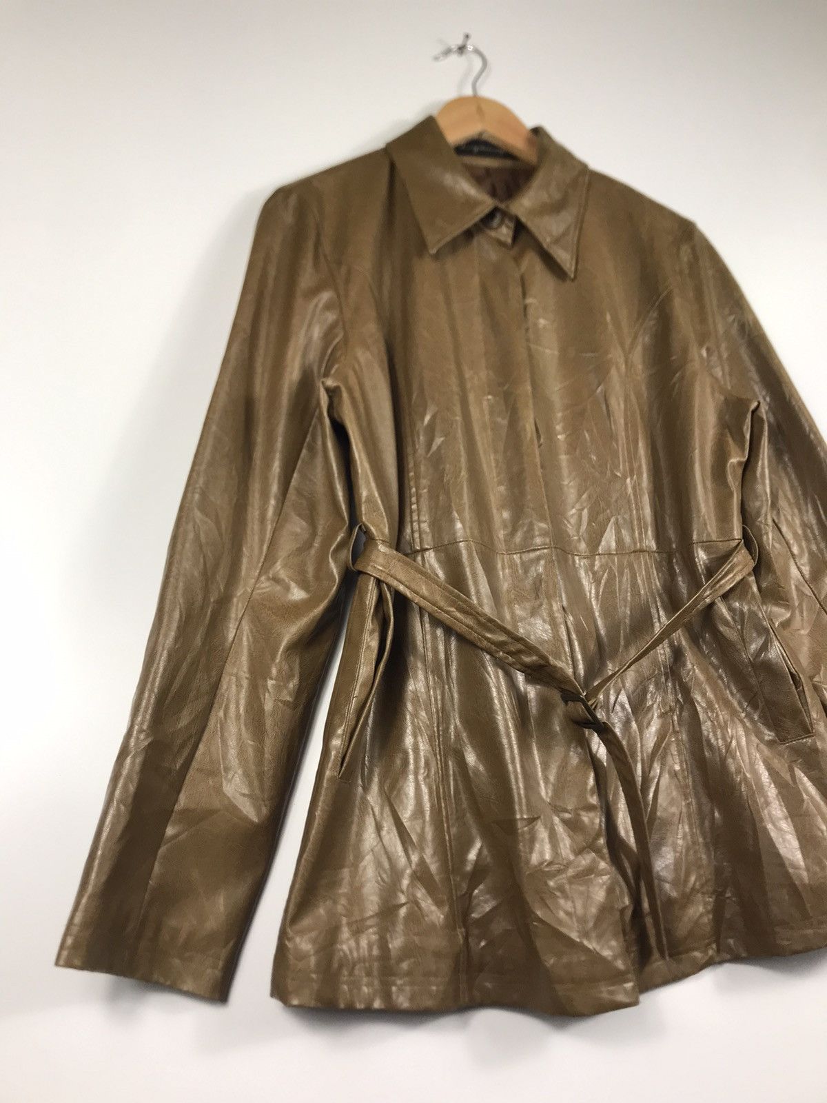 Japanese Brand × Vintage ⚡️Vintage Lejolitenps Leather Trench Coat Jacket Size L / US 10 / IT 46 - 2 Thumbnail