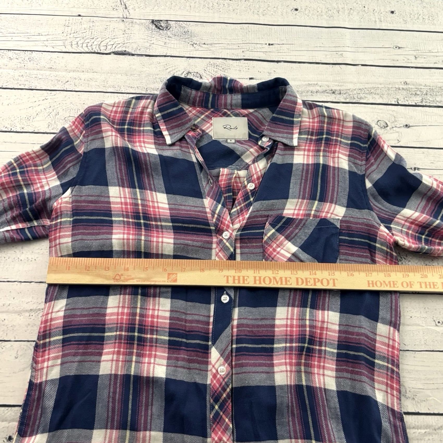 Rails Rails Hunter Long Sleeve Plaid Button-Up Women's Small Pink Blue Shirt Size S / US 4 / IT 40 - 4 Thumbnail