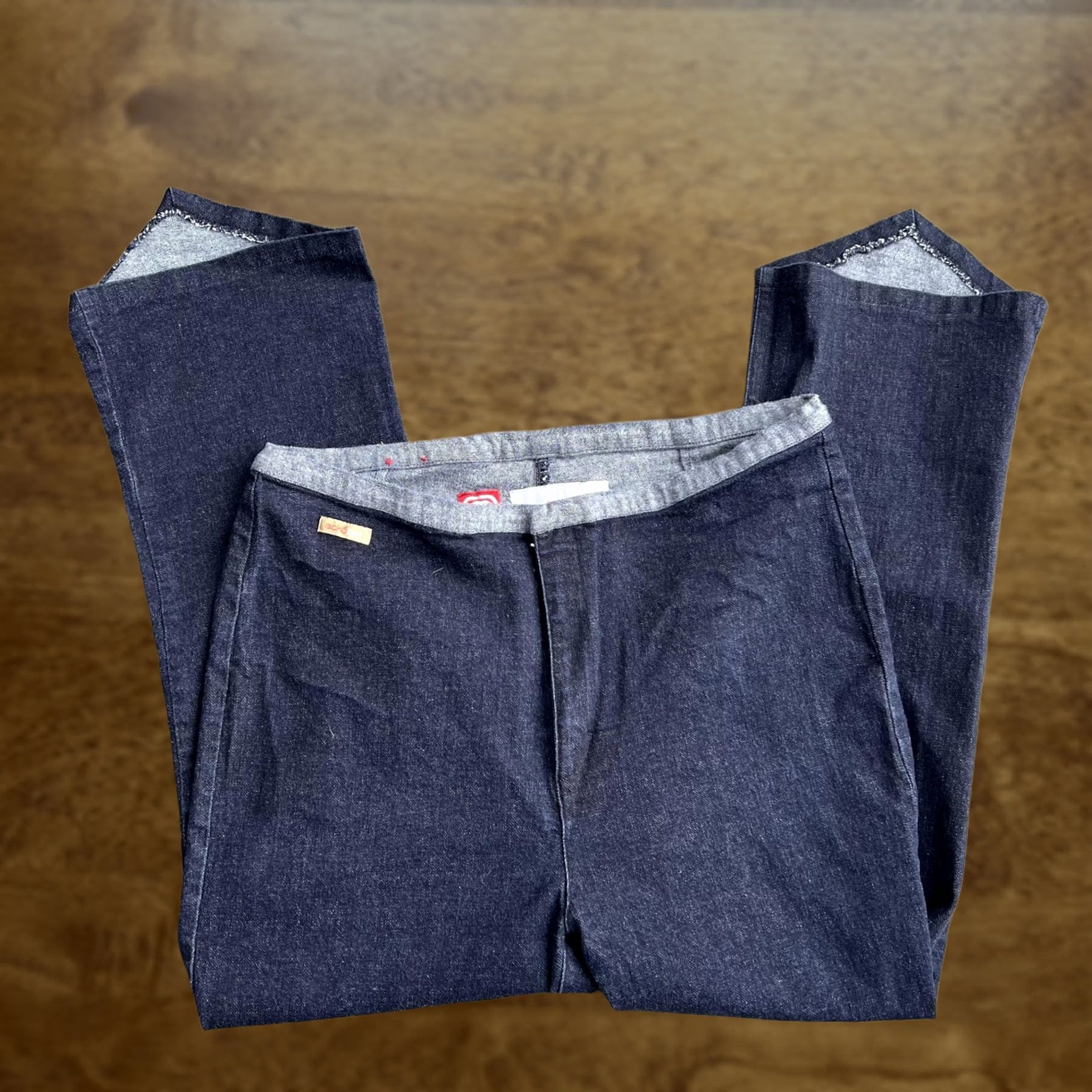 Denime Ecko Red Jeans Womens 11 Dark Wash Blue Denim Low Rise Bootcut Stretch Jeans Size 32" / US 10 / IT 46 - 1 Thumbnail