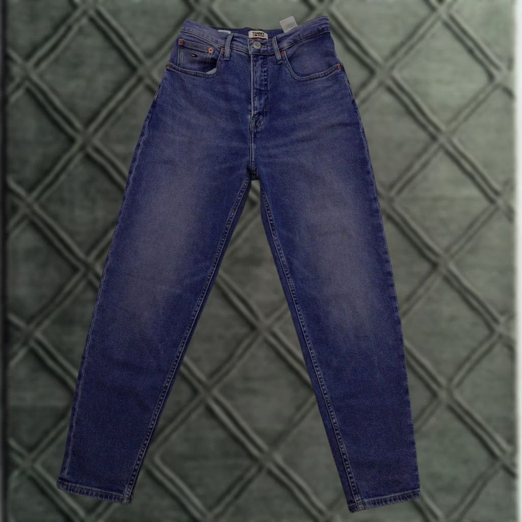 Tommy Hilfiger TOMMY HILFIGER Jeans Womens 25 (25X27) High Rise Tapered Blue Jeans Size 42" / US 20 - 1 Thumbnail