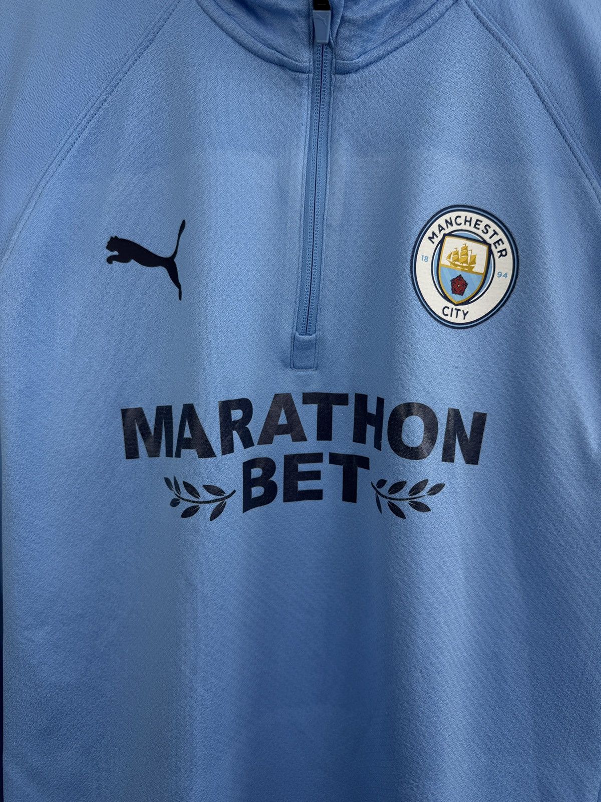 Puma 🏴󠁧󠁢󠁥󠁮󠁧󠁿 Puma Manchester City Football Soccer Training Long Sleeve Size US M / EU 48-50 / 2 - 4 Thumbnail