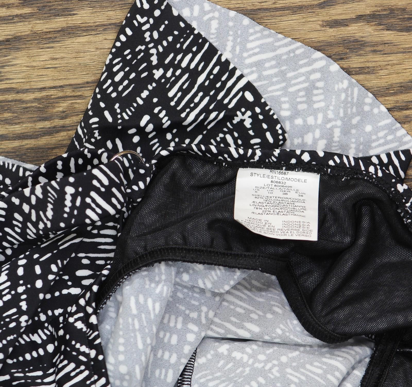 Other Nwt Swim Solutions Tier Tankini Swim Top Black / White 8 Size ONE SIZE - 5 Thumbnail