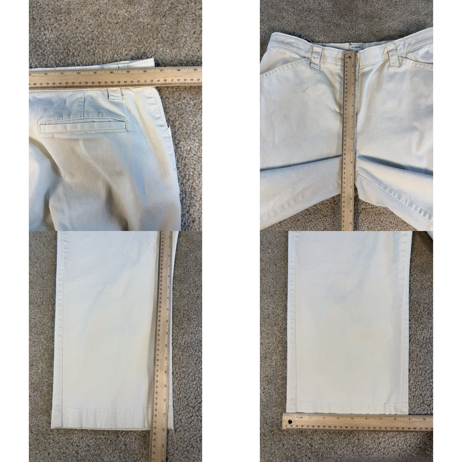 Vintage LL BEAN Pants Capris Crop Women’s Size 14 Khaki Stretch Boho Size 36" / US 14 / IT 50 - 8 Thumbnail