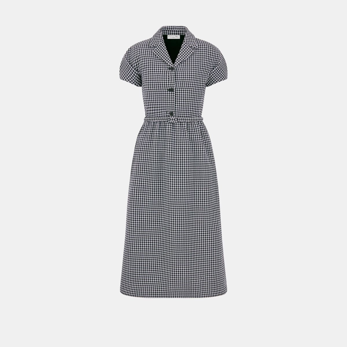 Dior o1bcso1str0225 Dress with Puff Sleeves in Black/White Size L / US 10 / IT 46 - 1 Thumbnail