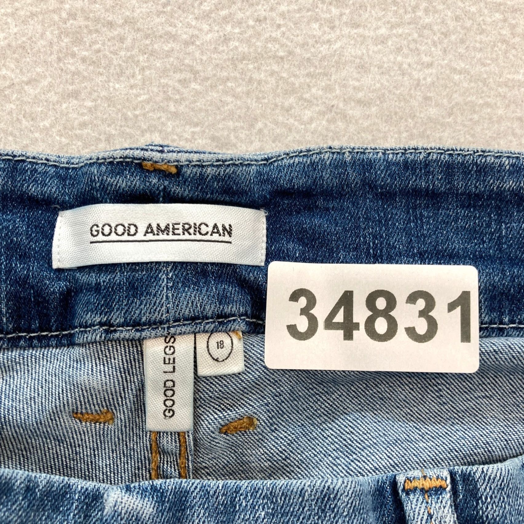 Good American Good American Good Legs Ripped Pocket Jeans Women's Plus 18 Blue Stretch Denim Slim High Rise 5-Pocket Menus Womens Size 40" / US 18 - 4 Thumbnail