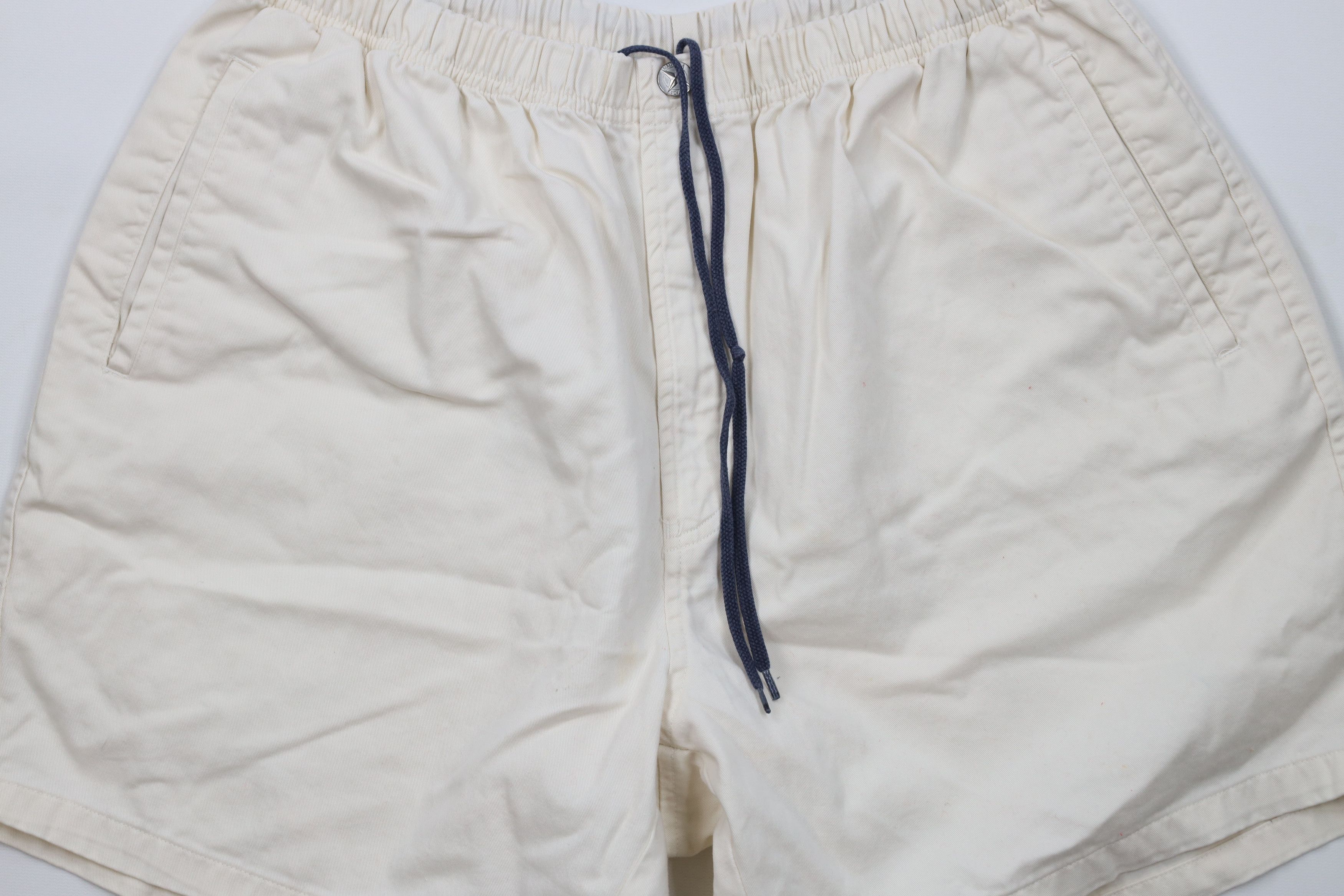 Nautica × Vintage Vintage 90s Nautica Above Knee Shorts Cream Cotton Size US 34 / EU 50 - 3 Thumbnail