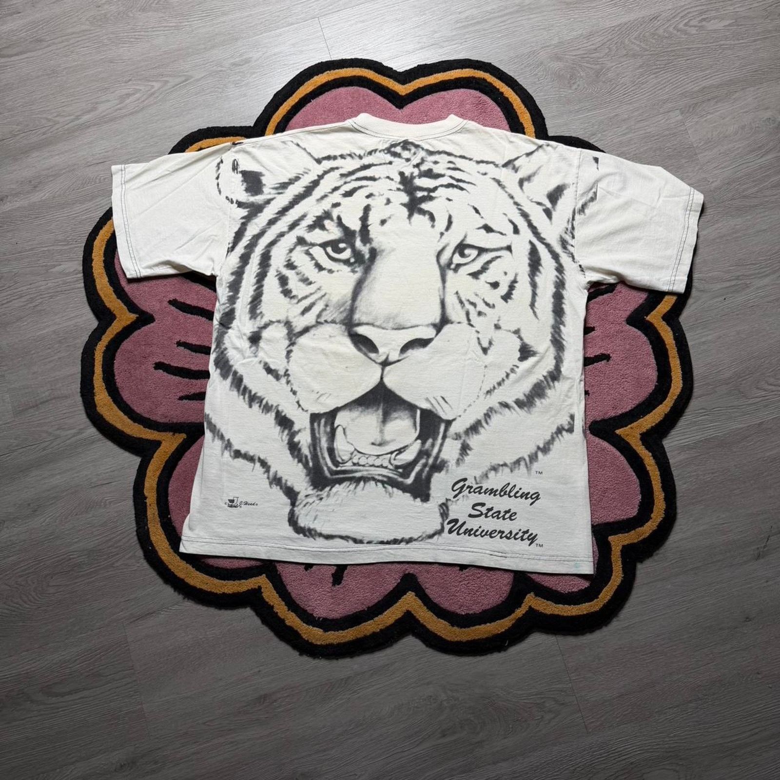 NCAA × Vintage Vintage Grambling State University Tiger AOP HBCU T-shirt Size US XL / EU 56 / 4 - 7 Thumbnail