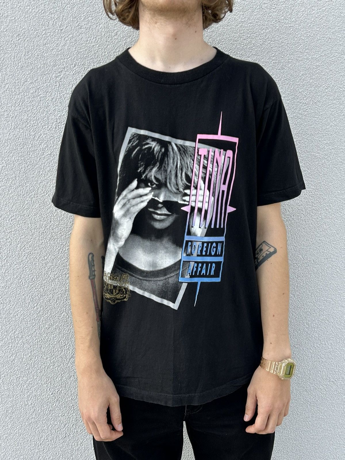Band Tees × Vintage Tina Turner 1990 Vintage Rare Tour Tee Size US L / EU 52-54 / 3 - 1 Thumbnail