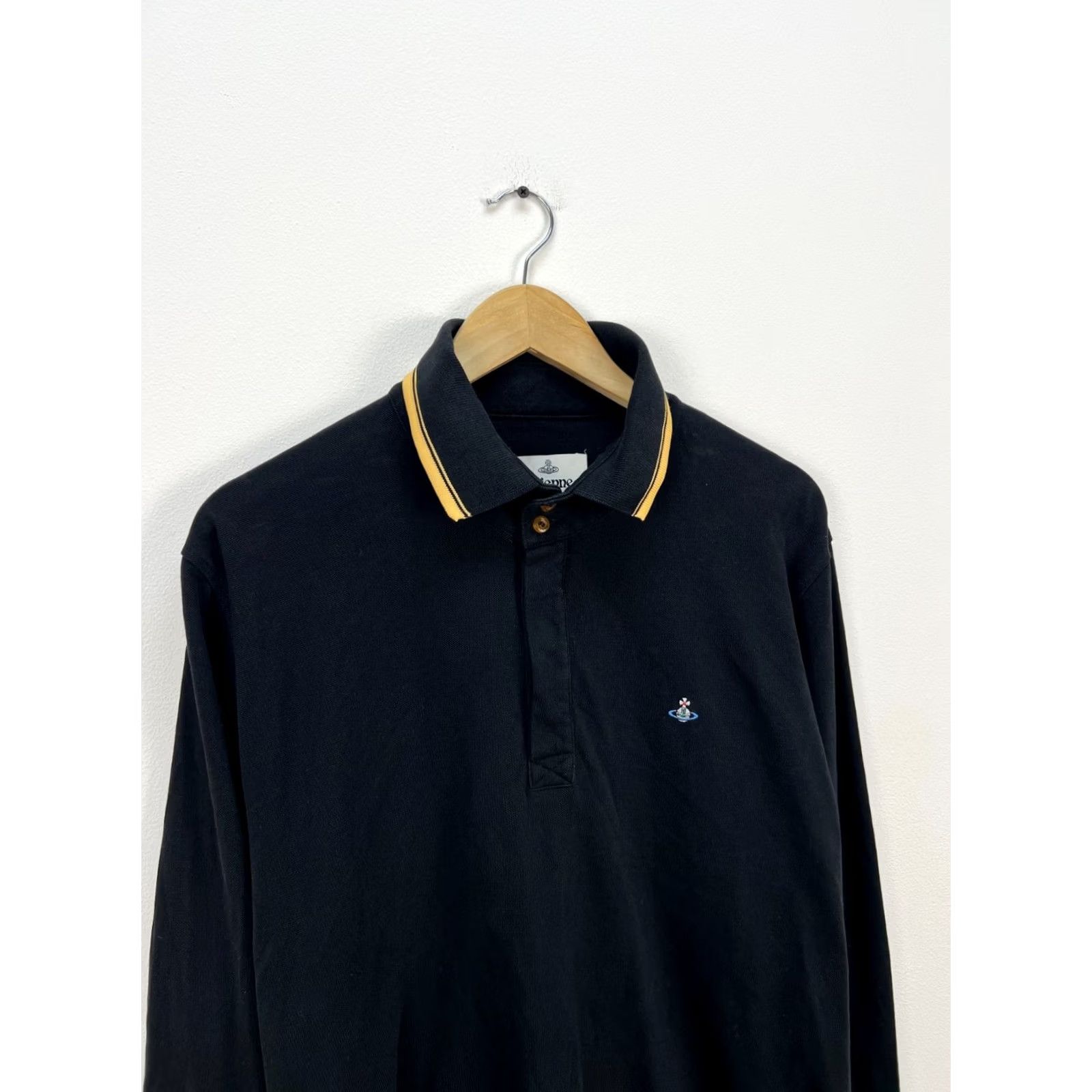 Vivienne Westwood Vivienne Westwood Polo Shirt Long Sleeve Black Cotton Orb Mens Size L Size US L / EU 52-54 / 3 - 2 Thumbnail