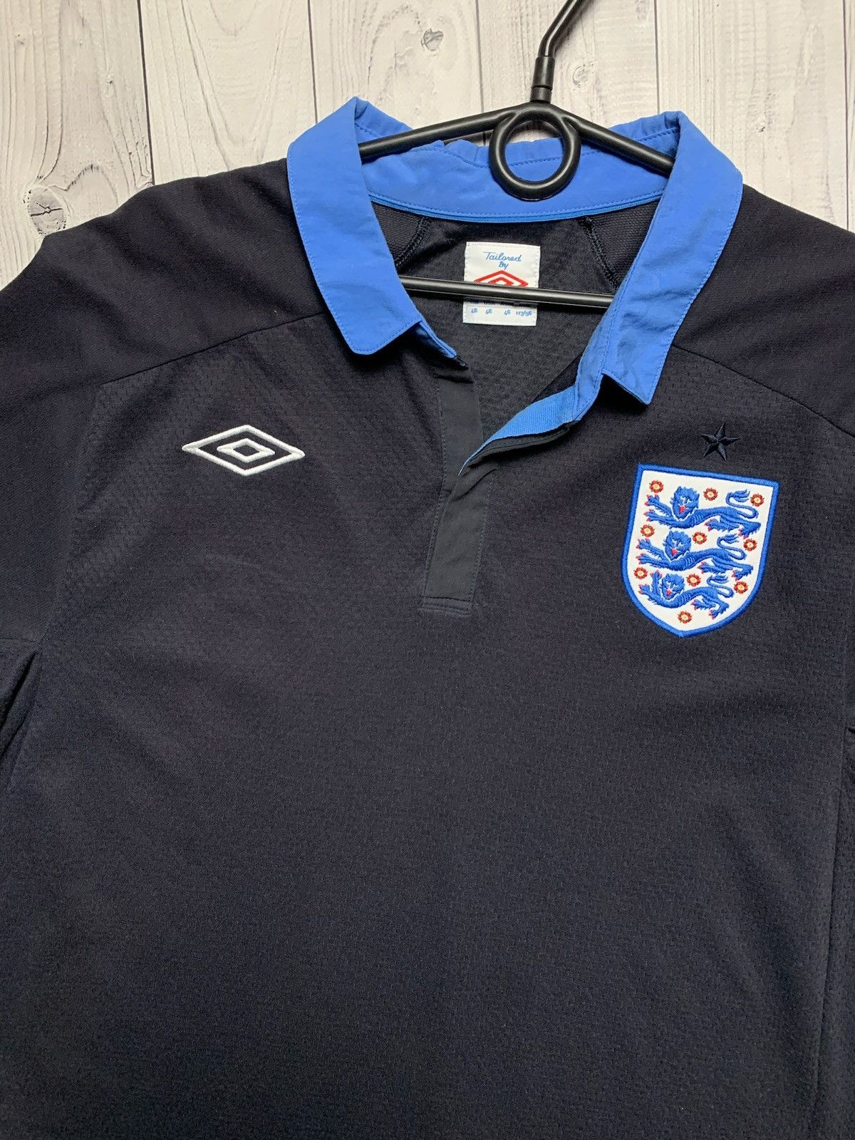 Umbro × Vintage Vintage Umbro England polo jersey soccer size L black Size US L / EU 52-54 / 3 - 2 Thumbnail