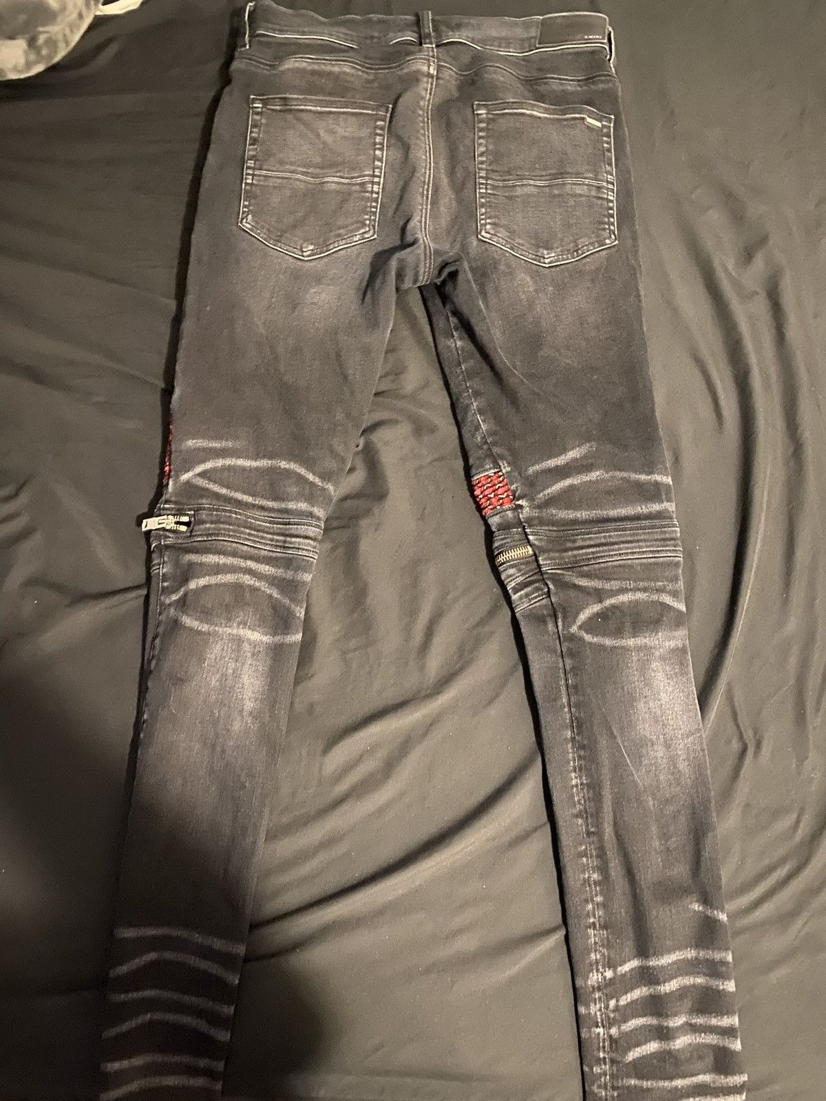 Amiri AMIRI Pink Velvet PJ MX2 Skinny Jeans Size US 34 / EU 50 - 3 Thumbnail