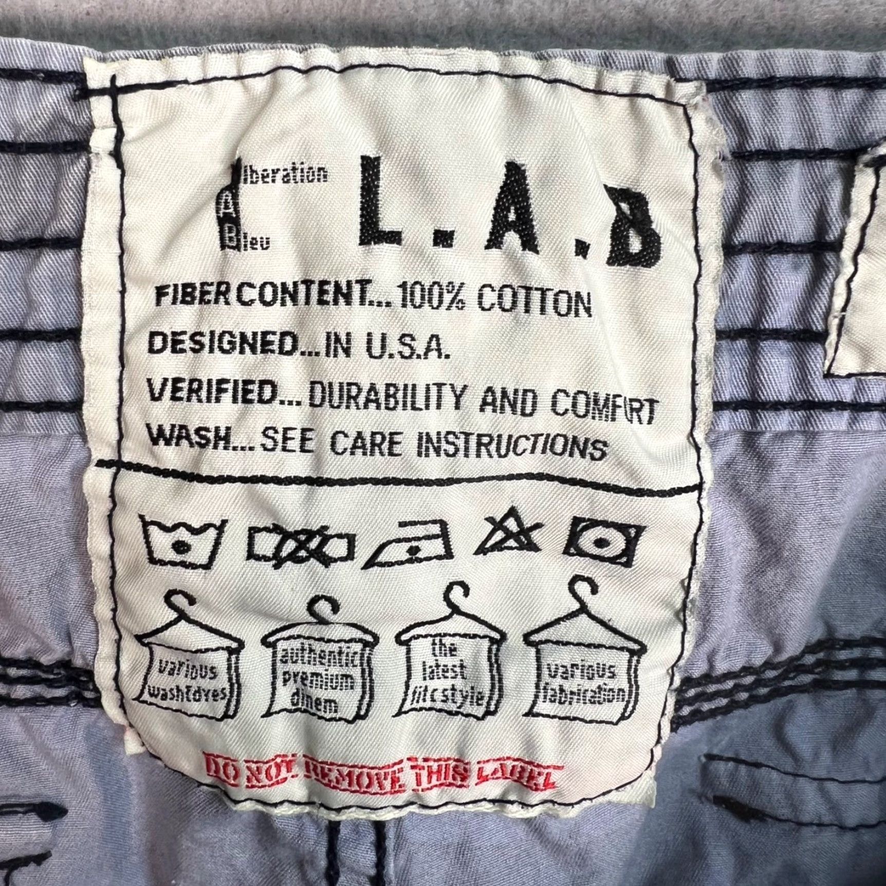 Vintage Liberation A Bleu Pants 32 x 32 Camouflage Cargo Slim Straight 100% Cotton Size US 32 / EU 48 - 4 Thumbnail